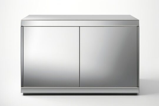 Modern metallic cabinet furniture sideboard.
