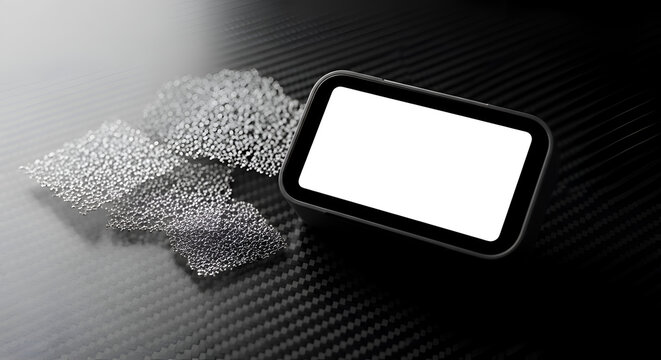 Smartphone with shattered screen protector.