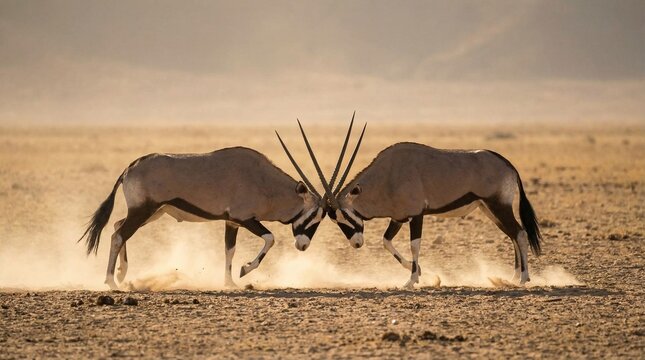Fighting oryx