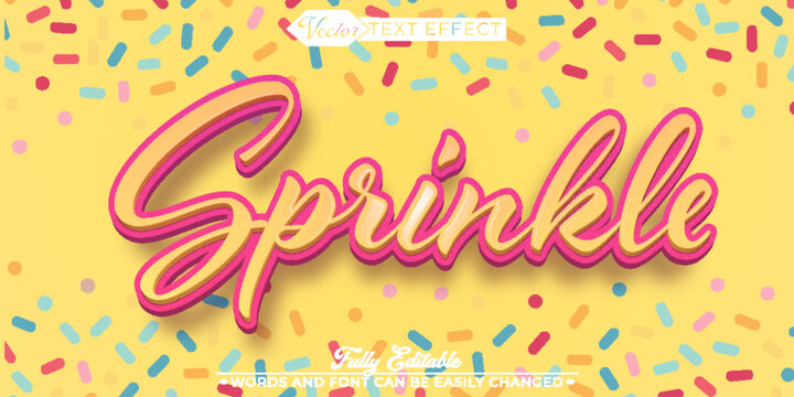  Colorful Sprinkle Candy Sweet Typography Vector Fully Editable Smart Object Text Effect