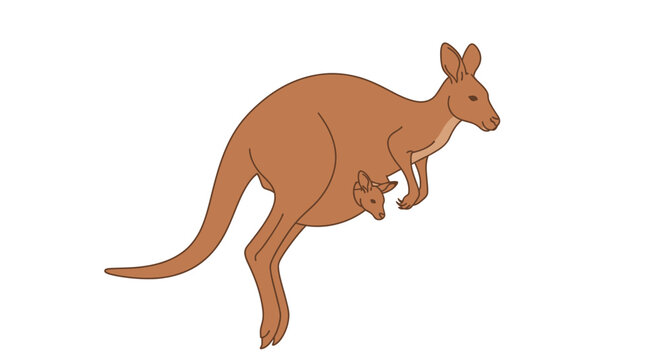 Mother Kangaroo with Young Joey.