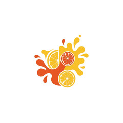 Obraz premium Juicy oranges with vibrant splashes colorful.