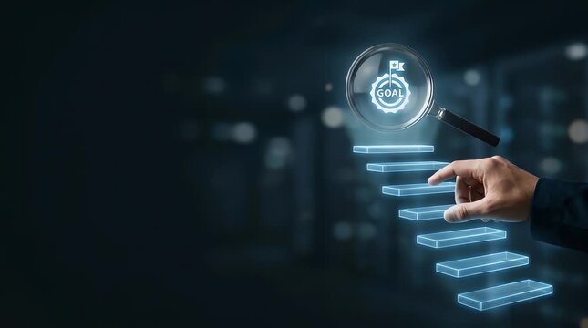 Hand Reaching for Holographic Goal Indicator with Steps