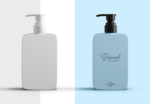 Cosmetic Pump Bottle Product Packaging Mockup