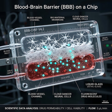 Blood-Brain Barrier on a Chip for Drug Permeability Testing

