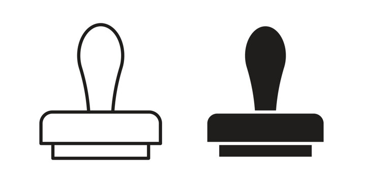 Stamp icon graphic vectors for website design