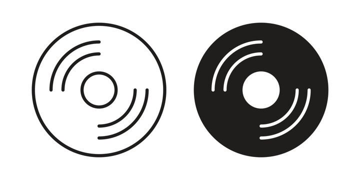Vinyl icon graphic vectors for website design