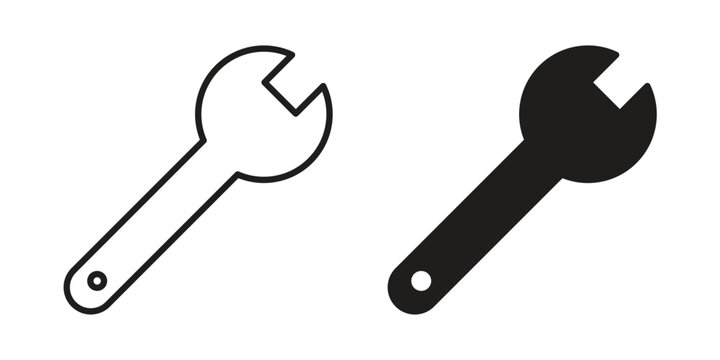 Wrench icon graphic vectors for website design