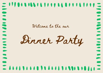 Naklejka premium Welcome to our dinner party