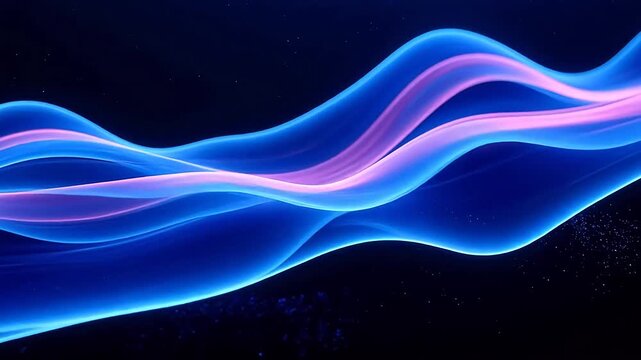 Abstract blue and pink wave animation