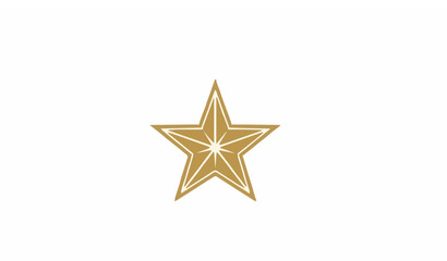 Fototapeta premium Luxury Gold Star Logo Vector Elegant Premium Emblem Design Template