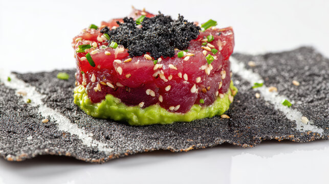 bluefin tuna akami tartare with avocado
