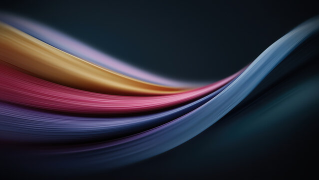 Soft Waves of Color Dance Across a Dark Canvas