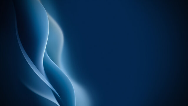 Abstract Swirls and Waves Dance in Soft Blue Tones