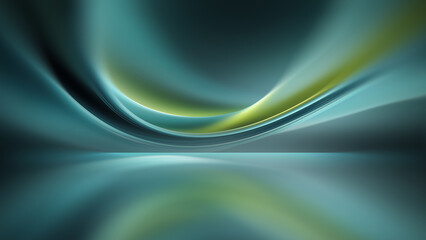 Obraz premium Vibrant Waves of Color Flowing Through a Serene Space