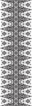 Traditional Minangkabau Batik Seamless Pattern with Elegant Ethnic Ornament Design