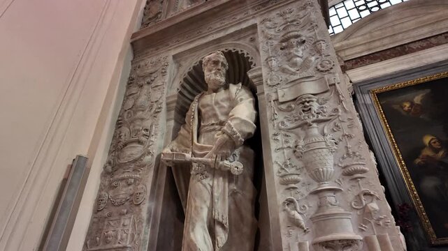 Renaissance Sculptures In Cesi Chapel Santa Maria Della Pace Rome