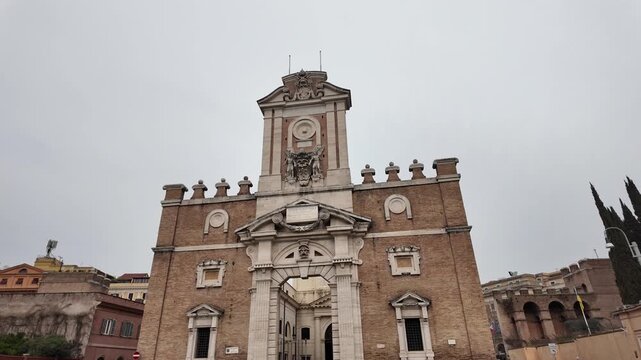 Porta Pia Monument Designed By Michelangelo In Rome Italy