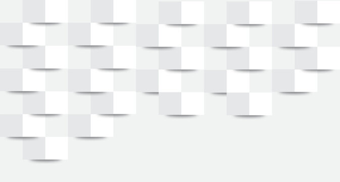 Abstract White Geometric Pattern Background.