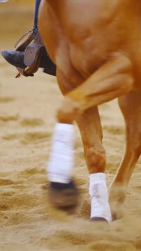 Western horse spin technique in slow motion