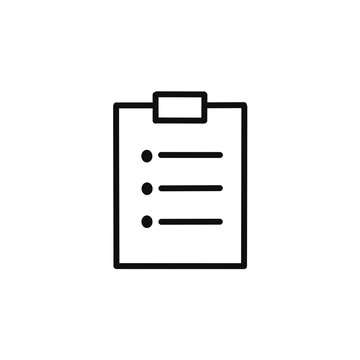 Clipboard Checklist Outline Icon Dark Grey Pictogram &ndash; Task Management