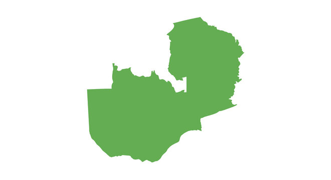 A solid green silhouette depicts the geographical outline of the landlocked country of malawi africa high quality professional