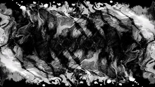 Glowing Monochrome Fluid Expansion and High Contrast Diagonal Wave 4K