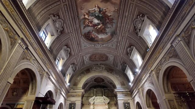 Side Altar With Virgin Mary Icon Inside Santa Maria Della Pace Rome