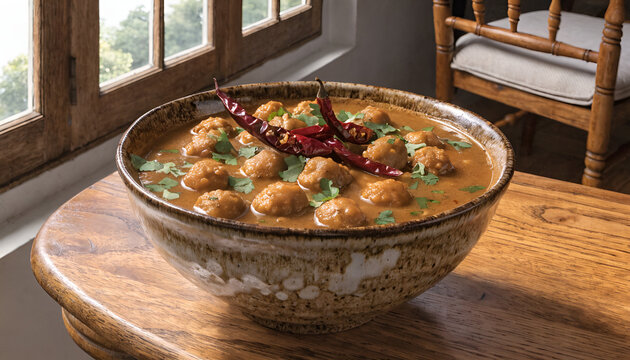 Moong Daal ki Mangochiyan Curry &ndash; Traditional Pakistani Lentil Dumplings Salan