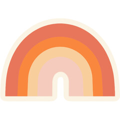 Naklejka premium Retro rainbow sticker