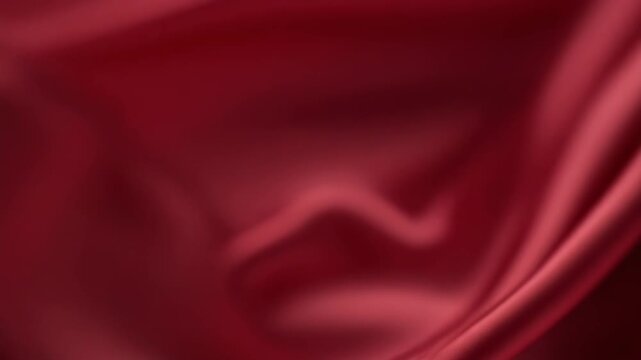 Close-up of red silk fabric.