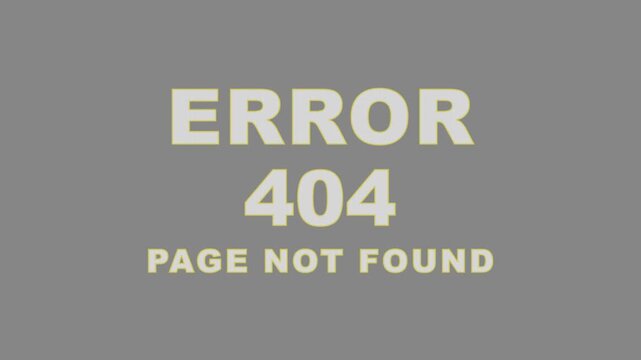 Animated Error 404 page not found. Motion graphics of error concept