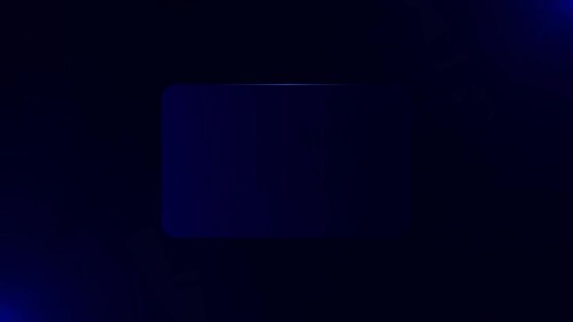 Glass Morphism Modern UI Overlay Rounded Rectangle on Dark Background. Motion graphics of frame concept