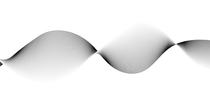 Abstract Waveform Motion Graphics on a White Background
