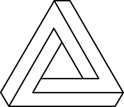 Impossible Triangle Optical Illusion