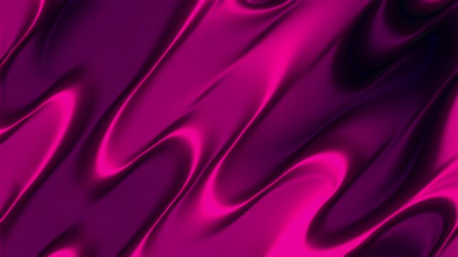 Lustrous magenta satin waves abstract motion background with flowing purple curves and glossy highlights, luxurious liquid texture loop for fashion, music, nightlife visuals