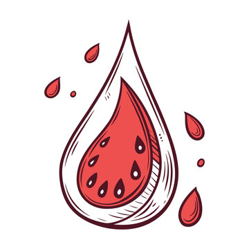 A vivid blood drop symbolizes life, vitality, and health. Its rich red color represents the essence of the human body, often linked to donation, care, medicine, and survival.
