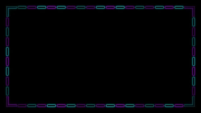 A digital frame design featuring alternating colorful lines creating an attractive border