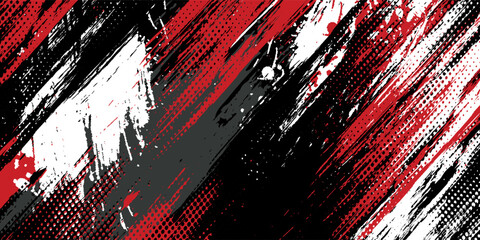 Gaming esport background striking stripes electric banner vector illustration design red black grunge brush wing comic pattern modern abstract concept livery stripes decal paint splash splatter.eps 10 © Samsul