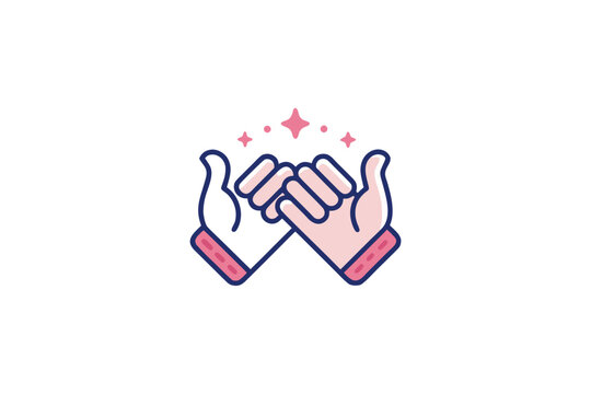 pinky promise gesture hand promise gesture icon