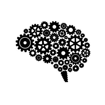 Cogs in a Brain Shape
