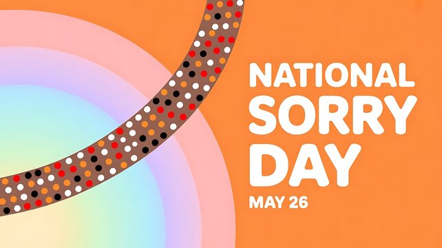 National sorry day commemoration design with indigenous pattern national commemoration indigenous awareness