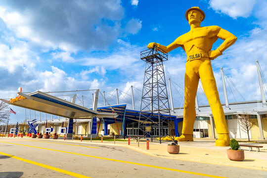 Golden Driller Statue at Expo Square in Tulsa Oklahoma