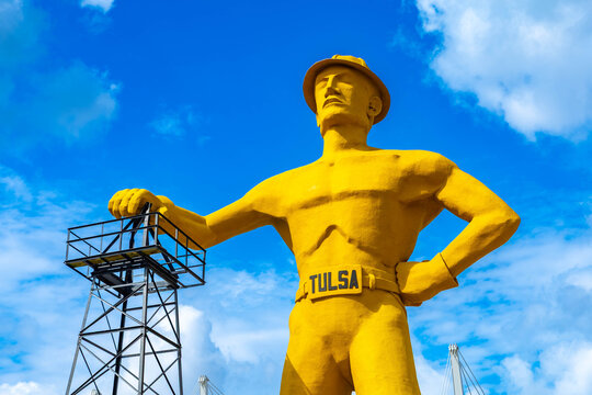 Golden Driller Statue at Expo Square in Tulsa Oklahoma