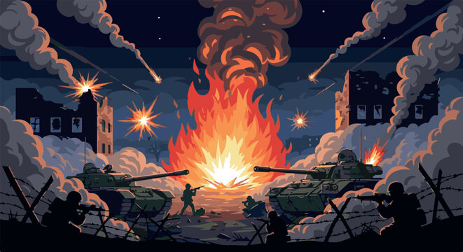 Adobe Illustrator Artwork war and  warfare