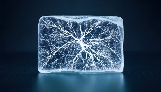 Frozen lightning - A captivating display of natures power trapped in ice.