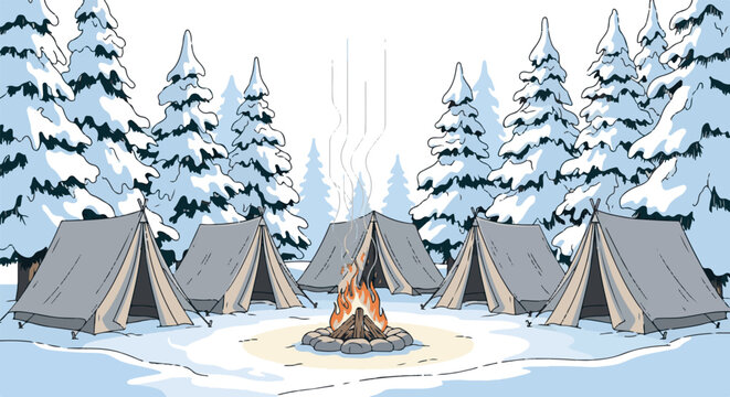 Adobe Illustrator Artwork winter camp