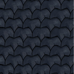 Fototapeta premium Dark gray seamless pattern showcasing abstract overlapping shapes creating a soft textured background. Dark gray seamless geometric pattern background texture