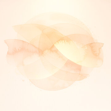 Abstract soft watercolor shapes in warm pastel tones as stretch ceiling motif, elegant airy background with organic flowing forms for modern interior design and ceiling decoration