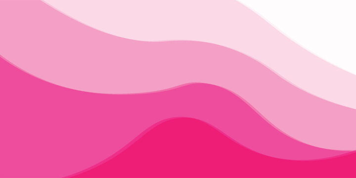 Abstract Pink Wave Background with Elegant Gradient Curves,vector illustration